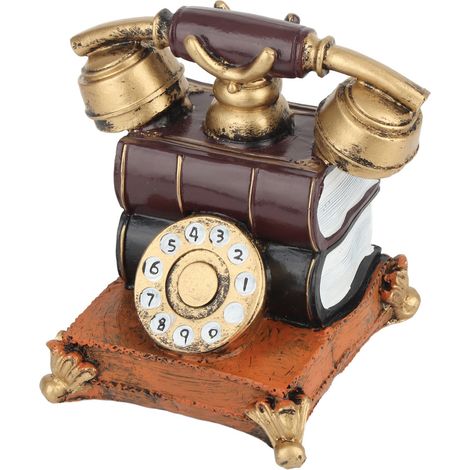 Dekoratives Retro-Telefon aus Kunstharz, Vintage-Modell, ideal zur Dekoration einer Bar oder eines Tisches während eines Filmdrehs. (1/5)