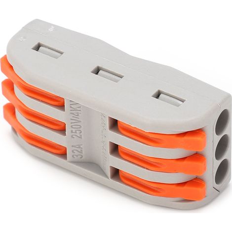 Connecteur électrique SPL‑3, lot de 5 bornes de jonction rapide pour câble souple ou rigide, pince à fil monochrome, raccord conducteur pratique. (1/5)
