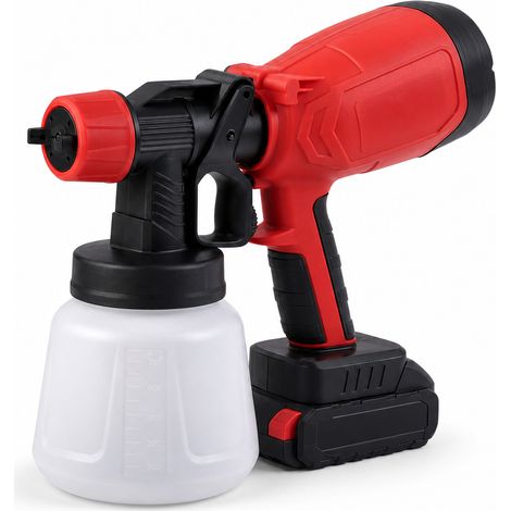 Portable Electric Paint Spray Gun Red Battery 4000 mAh (1/5)