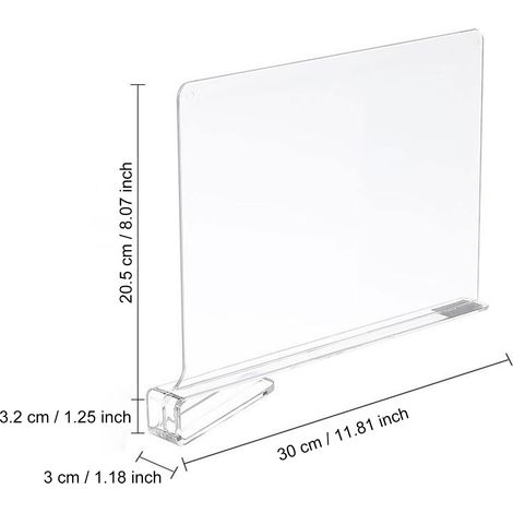 Acryl-Regalteiler für Kleiderschränke, 8er-Pack, leichter Organizer, einfach zu montieren, verstellbare Schranktrennwand für die Aufbewahrung im Schlafzimmer. (1/5)