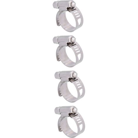 4-teiliges, verstellbares Schlauchschellen-Set aus Stahl für Rohre, vielseitiges Befestigungszubehör (1/5)