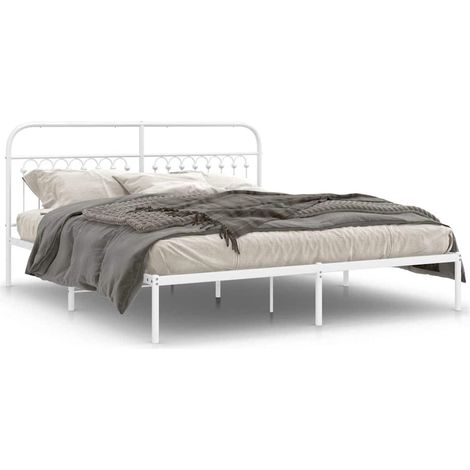 Maison Exclusive - Giroletto con Testiera Metallo Bianco 183x203 cm