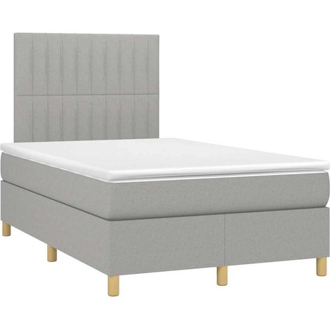 Maison Exclusive - Giroletto a Molle con Materasso Grigio Chiaro 120x190cm Tessuto (1/5)