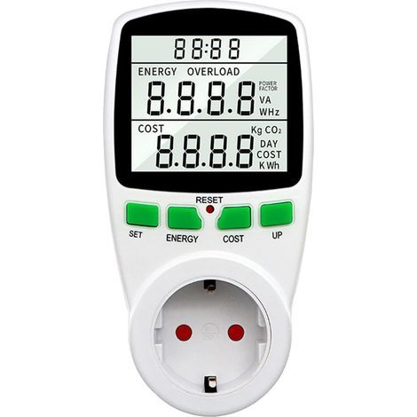 Compteur électrique 3680 W – Surveillance consommation énergie – Tension 230 V – Courant max 16 A – Prise électrique (1/5)