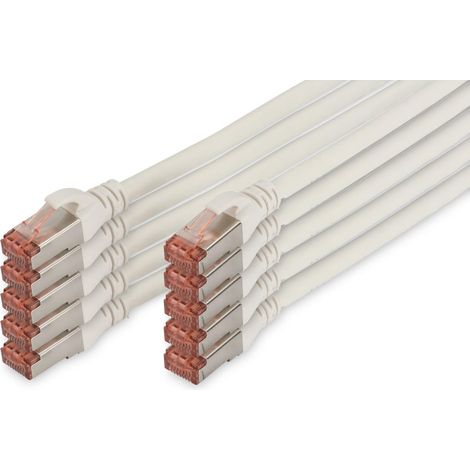 Digitus DK-1644-010-WH-10 cable de red Blanco 1 m Cat6 S/FTP (S-STP) (1/2)