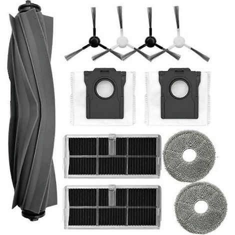 Accessoires compatibles avec le robot aspirateur E30 Ultra : brosse rotative, sac à poussière, brosse latérale, pièces de rechange (1/5)