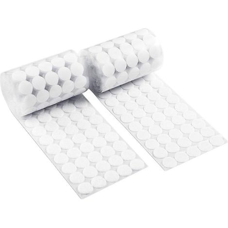 Lot de 1000 pastilles autocollantes blanches de 10 mm (1/4)