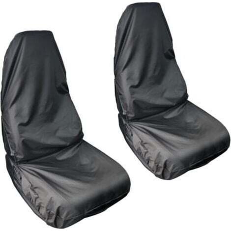 Pack of 2 waterproof front car seat covers, universal black waterproof seat cover protectors (1/5)