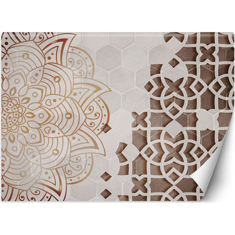 Fototapete, Mandala, weiße Geometrie – 100 x 70 (1/5)