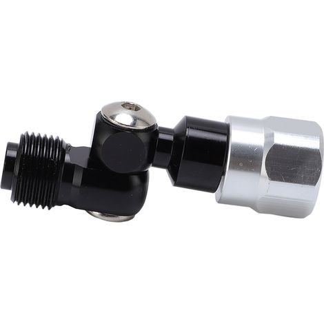 Pistolet à peinture sans air avec joint pivotant, noir, angle de rotation de 360°, en alliage d'aluminium. (1/5)