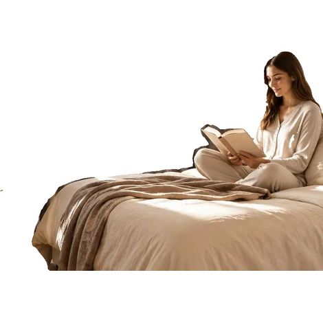 Rideaux en velours, revêtement occultant, isolation thermique, Beige (1/2)