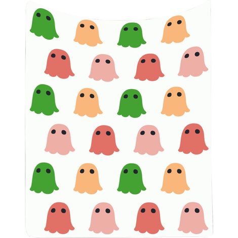 Couverture Flanelle Fantôme Halloween - 100 x 130 cm - Pour Canapé Lit Pique-Nique Camping - 1 Pièce (1/5)