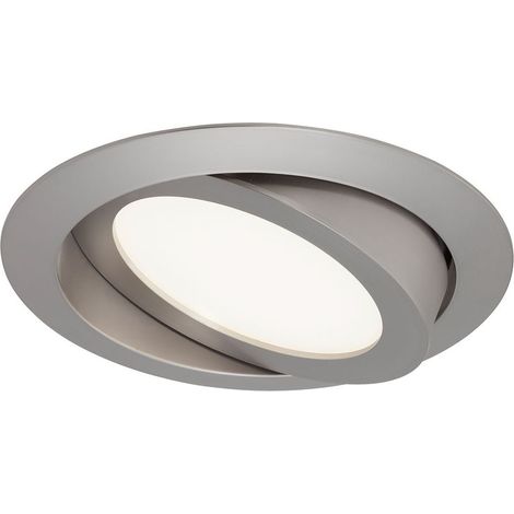 3er Set LED Einbauleuchte, Ø 14 cm, 8 W, Matt-Nickel, Briloner Leuchten