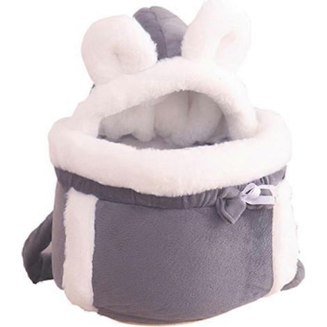 Sac de transport chaud pour petits chats et chiens, sac à dos d'hiver en peluche, cage pour animaux de compagnie idéale pour les voyages en extérieur, sac de poitrine suspendu pour animaux de compagni