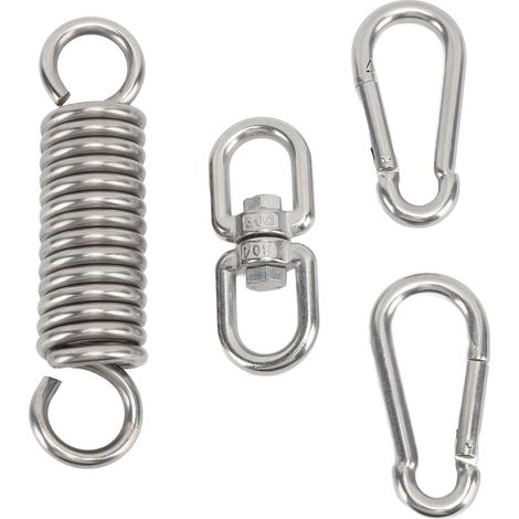 Ressort de sac de frappe lourd en acier inoxydable 304, 200 kg, rotation à 360°, ressort professionnel pour la maison, le camping et les chaises suspendues. (1/5)