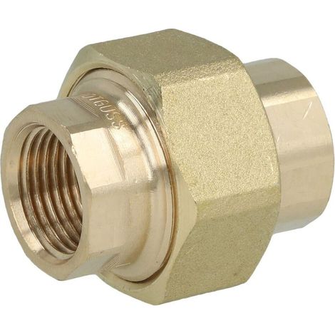 Raccord à visser en laiton rouge 3/8'' FF/FF étanchement plat