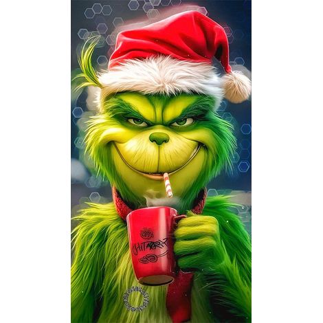 Rideau/drapeau de porte de Noël 2026, fond photo intérieur/extérieur avec motif monstre vert - 90 x 180 cm - LMGBJB-26