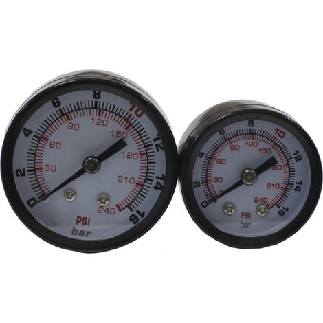 Manomètre STIER pour compresseurs LKT 200-8-24 sans huile et LKT 240-8-24 (1/4)