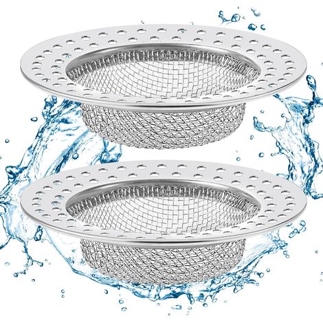 Filtro per lavello, 2 pezzi Griglia per lavello da cucina, Tappo per lavello da cucina in acciaio inossidabile, Diametro esterno 7,8 cm, Anti-intasamento, (1/5)