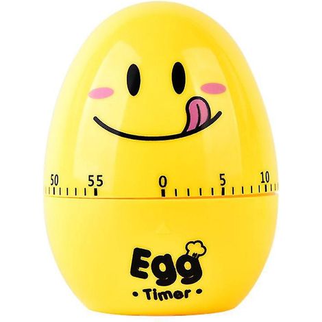 Minuteur de cuisine jaune pour enfants et adultes (1 pièce) (1/3)