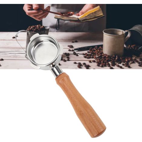 Cafetière Breville à portion sans fond, modèle E, série Platinum 8, en acier inoxydable 54 mm, finition bois de rose. (1/5)