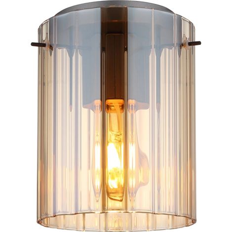 Globo - plafón - TULIVAR - ámbar - vidrio - Ø 18cm - E27 -