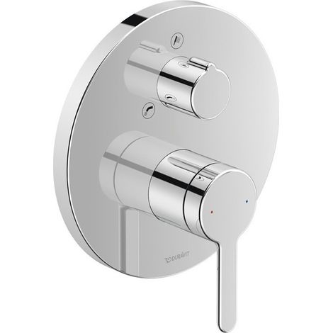 mitigeur de bain Duravit C.1 UPavec inverseur Sich-kom rond chroméé