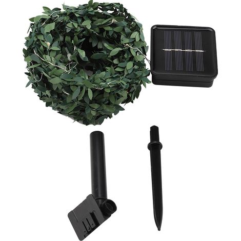 1 Guirlande lumineuse, fil cuivre flexible, 100 LED, panneau solaire intégré, décoration jardin (1/5)