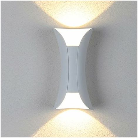 Outdoor LED Wall Light Waterproof Creative Indoor Bedroom Living Room Kitchen LED Wall Light Warm White - White (1/4)
