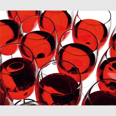 Papier peint intissé - Verre de vin rouge - 360x270 cm (1/2)