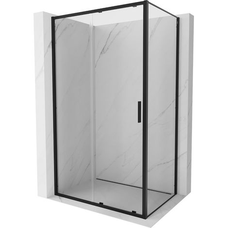 Mexen Exo Duschkabine, Schiebetür 150 x 85 cm, transparent, schwarz - 8151-150-085-70-00