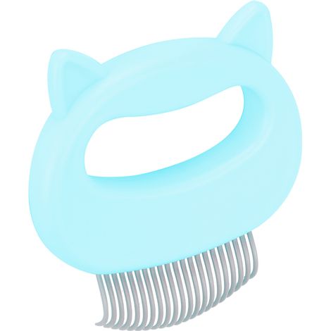 Brosse pour chat, élimine les poils morts, outil de toilettage pour animaux de compagnie, peigne en forme de coquillage pour poils longs et courts, vert (1/4)