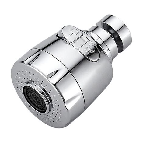 Aérateur de robinet pivotant à 360°, aérateur de robinet, embout de pulvérisation avec filtre et régulateur pour robinet économe en eau, idéal pour la cuisine et la salle de bain, 2 modes (1/5)