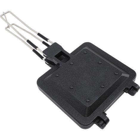 Appareil à sandwichs chauds avec poignée, grille amovible, poêle à frire, plaque de cuisson pour petit-déjeuner, compatible avec les cuisinières à gaz et à induction (1/5)