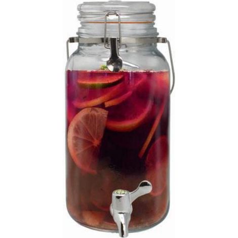 Nerthus Distributore di Bevande in Vetro con Rubinetto, la Confezione può variare, 4 L (1/3)