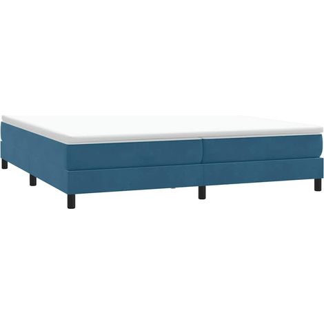 vidaXL Sommier à lattes de lit sans matelas bleu foncé 200x220 cm