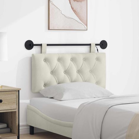 vidaXL Tête de lit suspendue Crème Velours (1/5)