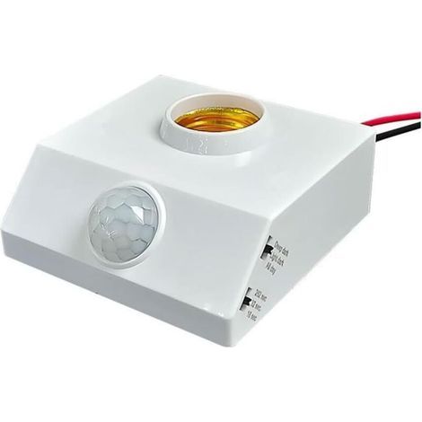 E27 LED porte-ampoule PIR corps humain capteur infrarouge support de lampe 220V détecteur de mouvement support de lampe avec variateur (1/4)