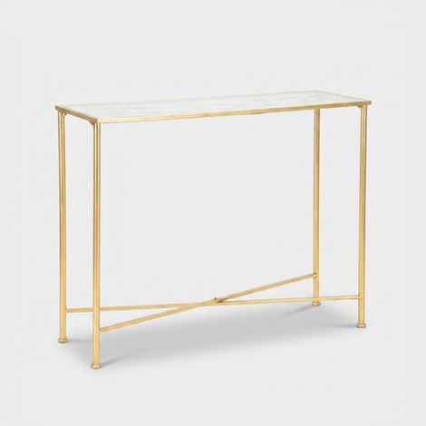 Console Papillons verre métal doré design élégant (1/5)