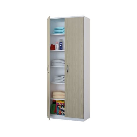 ARMADIO TUTTOPIANI BIANCO NOBILITATO MELAMINICO CM.72X36X186 (1/5)