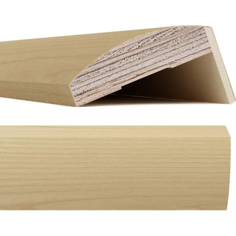 Coprifilo / Mostrina tonda impiallacciata lunghezza 80 x 20 x 2250 mm con o senza aletta mm 25 / Frassino / con aletta 25 mm