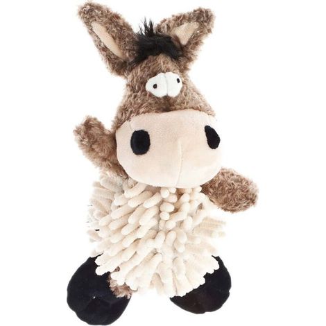 Un âne en peluche avec effets sonores, parfait pour les chiens. (1/2)