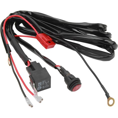 Kit de câblage 12V pour barre LED 16AWG 2 mètres, pour feux de travail LED tout-terrain, voitures et bateaux (1/5)