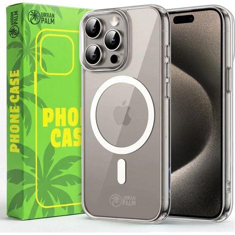 UrbanPalm iPhone 15 Pro Hülle, MagSafe-kompatibel, Transparent (1/5)