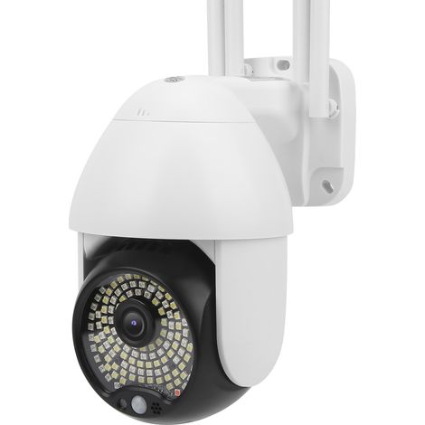 Caméra HD 1080p Wi-Fi 122 LED avec alarme sonore et lumineuse, fonction PTZ, étanche IP66, suivi automatique, compatible ONVIFEU. (1/5)