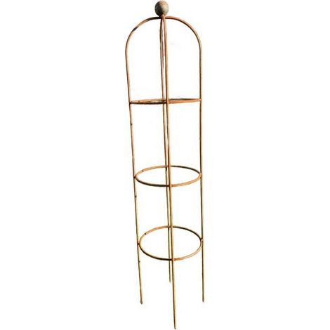 Chelsea Range 6 Feet Round Top Obelisk - L43.2 x W43.2 x H190.5 cm - Bare Metal/Ready to Rust