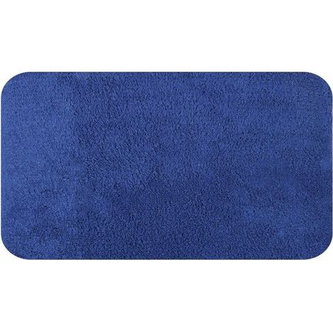 Tapis de bain Coton CAROLINA 70x120cm Bleu Spirella (1/4)
