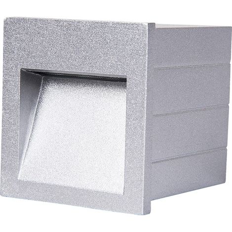 APLIQUE PARED LED IP54 3W 3000K 230V PLATA