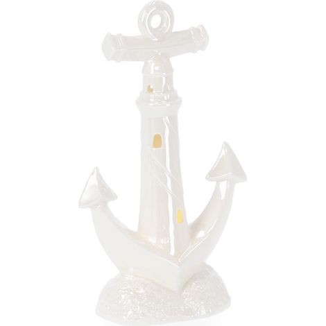 Decorazione capri realizzati in porcellana, con led, funzionanti anche con batteria 3xlr44 incluse -11 x 5.5 x h 18.2cm (1/4)