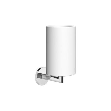 Gessi Anello porte-gobelet mural, avec gobelet fixe blanc mat,